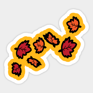 Autumn maple leaves Sticker